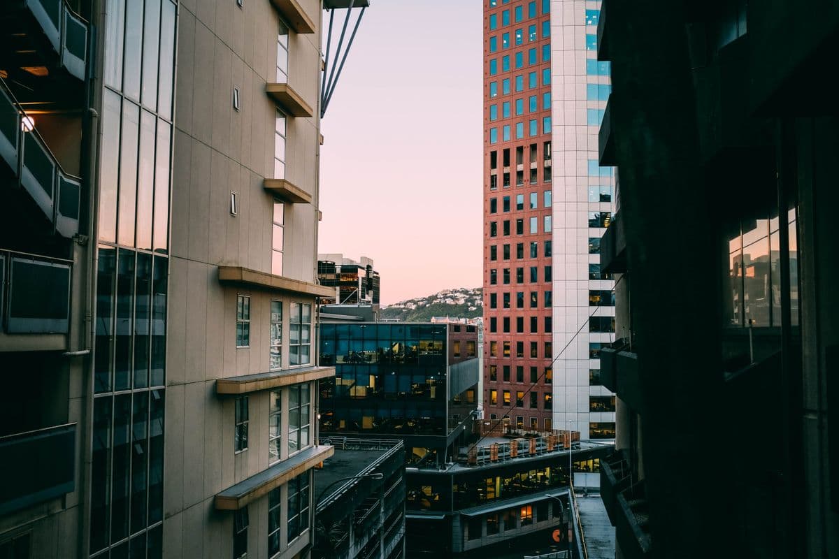 Residential apartment towers in a city